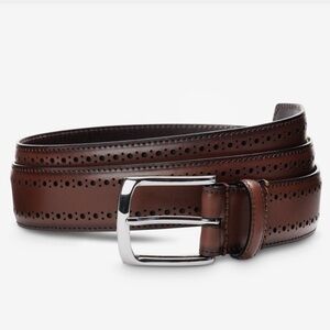 Allen Edmonds Chili Brown Manitee Dress Belt Size 44 - GUC